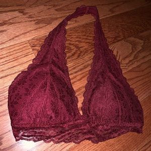 Maroon/ Burgundy Halter Bralette